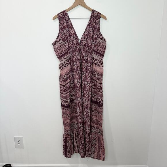 Natural Life Gianna Beach Maxi Dress Bohemian Hippie size Large - Picture 3 of 7